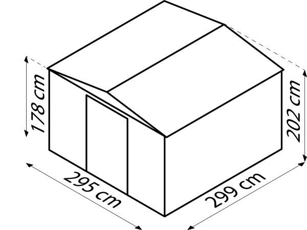 Gartenmanager Dream 1010, Gerätehaus, Geräteschuppen, Fahrradschuppen